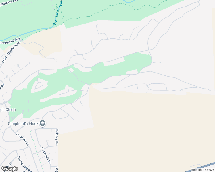 map of restaurants, bars, coffee shops, grocery stores, and more near 3158 Summit Ridge Terrace in Chico