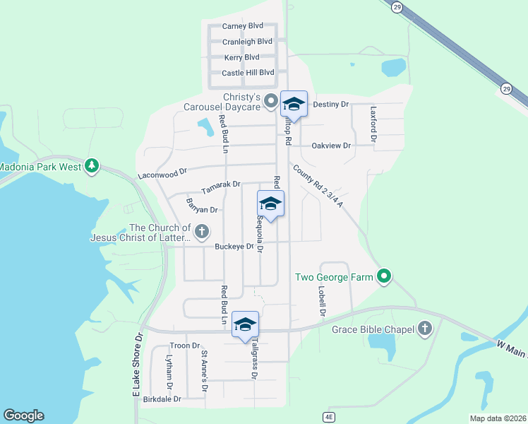 map of restaurants, bars, coffee shops, grocery stores, and more near 3109 Sequoia Dr in Springfield