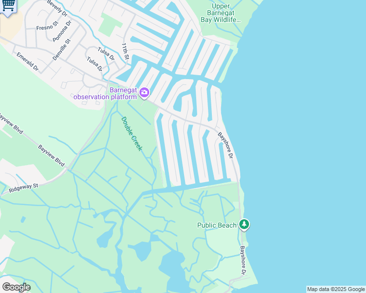 map of restaurants, bars, coffee shops, grocery stores, and more near 232 Newark Road South in Barnegat Township