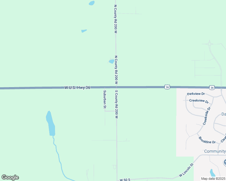 map of restaurants, bars, coffee shops, grocery stores, and more near 18 - South County Road 200 West in Danville