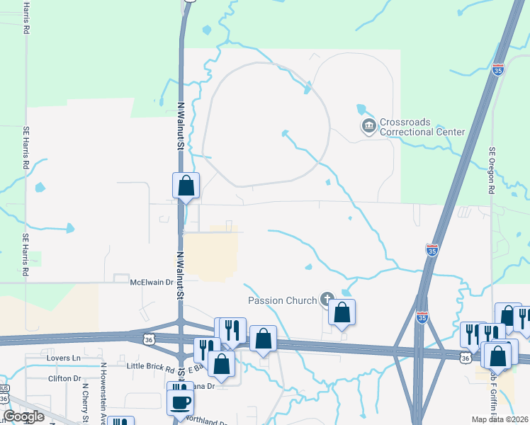 map of restaurants, bars, coffee shops, grocery stores, and more near in Cameron