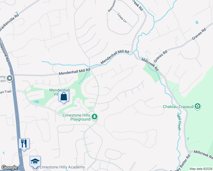 map of restaurants, bars, coffee shops, grocery stores, and more near 6 Stone Barn Drive in Hockessin