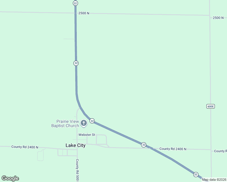 map of restaurants, bars, coffee shops, grocery stores, and more near 2469 Illinois 32 in Lovington