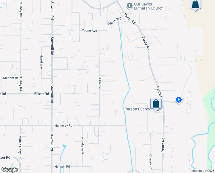 map of restaurants, bars, coffee shops, grocery stores, and more near 1680 Bandtail Lane in Paradise