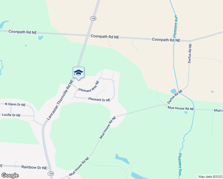 map of restaurants, bars, coffee shops, grocery stores, and more near 2966 Pleasant Drive Northeast in Lancaster