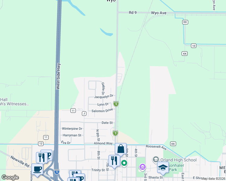 map of restaurants, bars, coffee shops, grocery stores, and more near 110 Alexandra Park in Orland