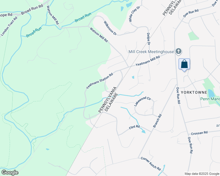 map of restaurants, bars, coffee shops, grocery stores, and more near 10 Evans Drive in Landenberg