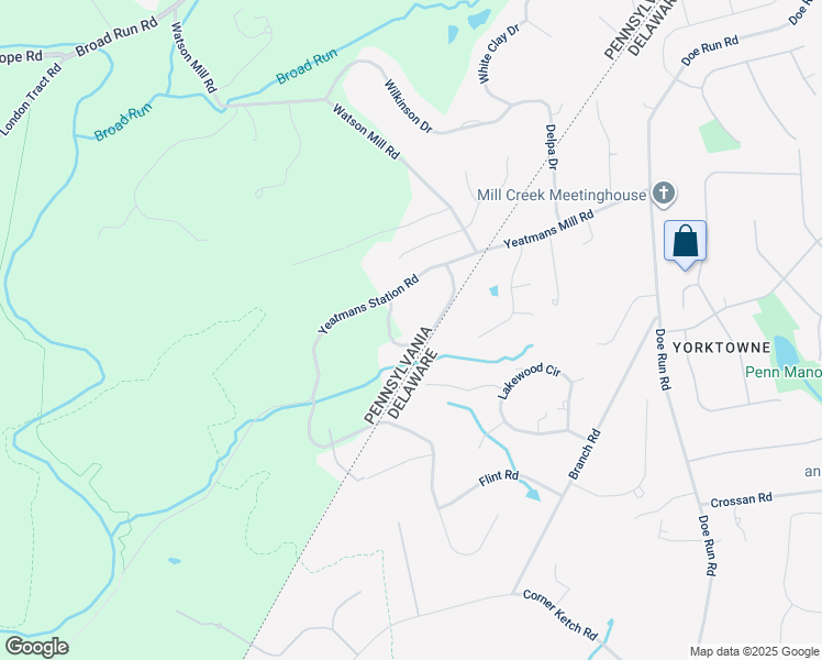 map of restaurants, bars, coffee shops, grocery stores, and more near 10 Evans Drive in Landenberg