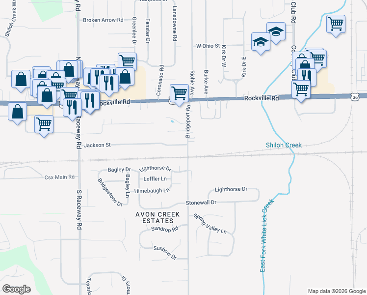map of restaurants, bars, coffee shops, grocery stores, and more near 210 Bridgeport Road in Indianapolis