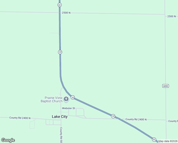 map of restaurants, bars, coffee shops, grocery stores, and more near 2469 Illinois 32 in Lovington