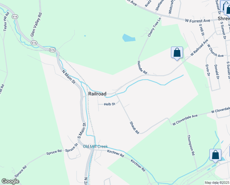 map of restaurants, bars, coffee shops, grocery stores, and more near 32 Pennsylvania 851 in New Freedom