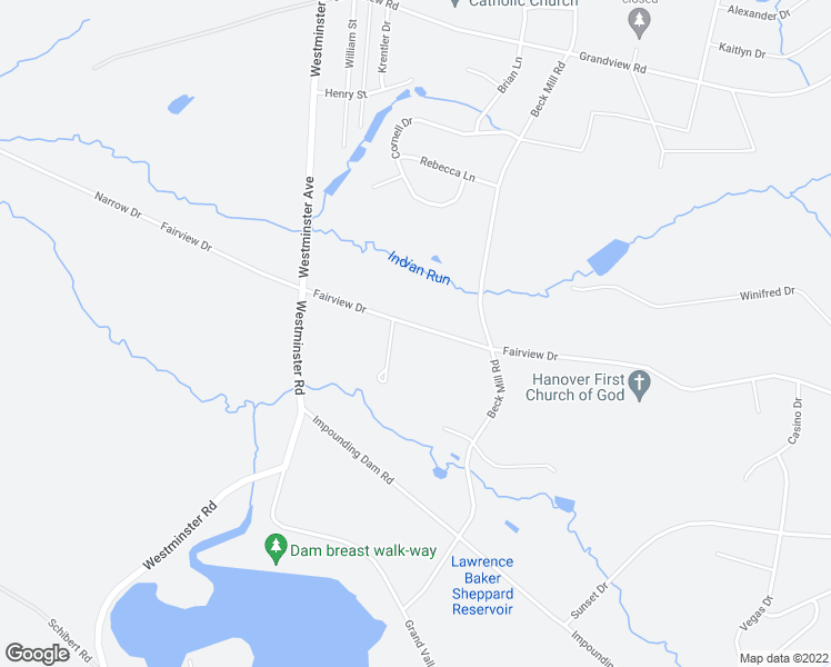 map of restaurants, bars, coffee shops, grocery stores, and more near 764 Fairview Drive in Hanover