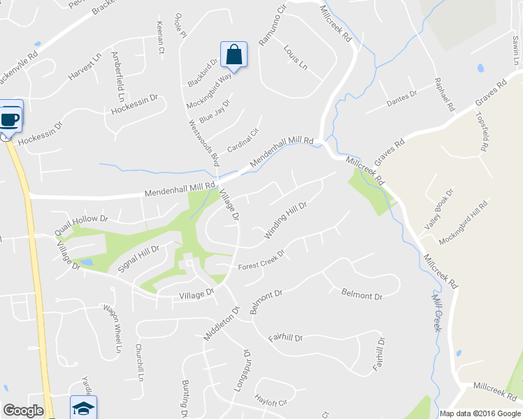map of restaurants, bars, coffee shops, grocery stores, and more near 2 Pine Grove Lane in Hockessin