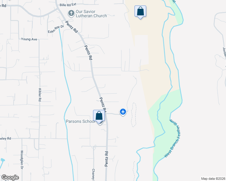 map of restaurants, bars, coffee shops, grocery stores, and more near 1869 Vineyard Drive in Paradise