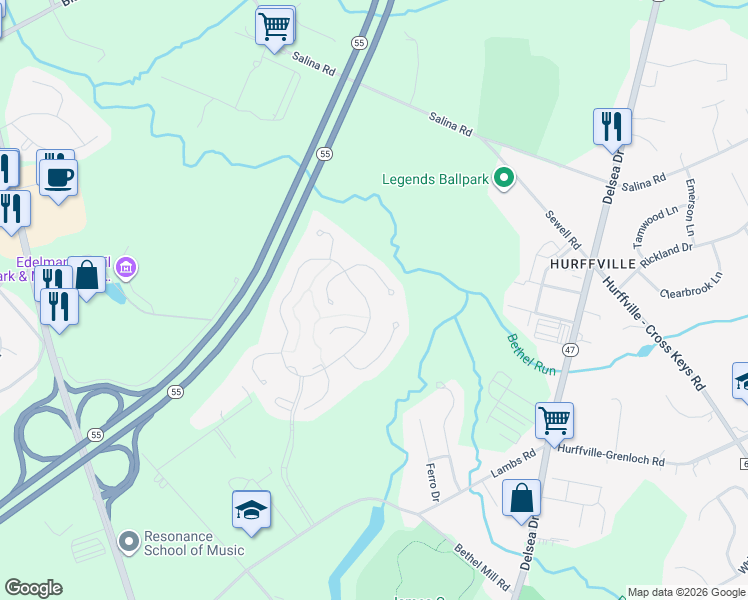 map of restaurants, bars, coffee shops, grocery stores, and more near 82 Cottage Gate Circle in Gloucester County
