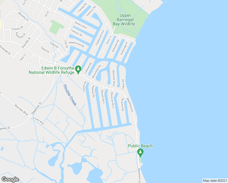 map of restaurants, bars, coffee shops, grocery stores, and more near 131 Montclair Road North in Barnegat Township