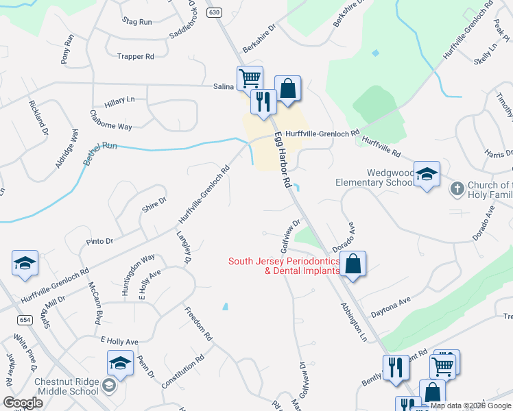map of restaurants, bars, coffee shops, grocery stores, and more near 104 Sonesta Ct in Washington Township