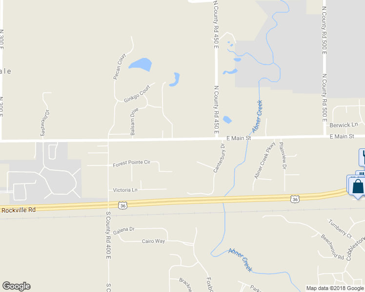 map of restaurants, bars, coffee shops, grocery stores, and more near 4329 East Main Street in Avon