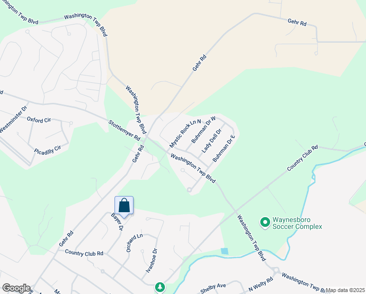 map of restaurants, bars, coffee shops, grocery stores, and more near 11565 Buhrman Drive West in Waynesboro