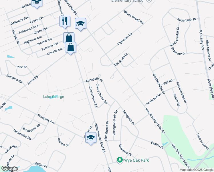 map of restaurants, bars, coffee shops, grocery stores, and more near 33 Annapolis Drive in Sicklerville