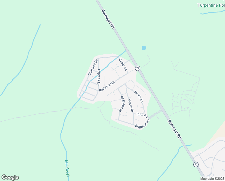 map of restaurants, bars, coffee shops, grocery stores, and more near 103 Fir Lane in Barnegat Township