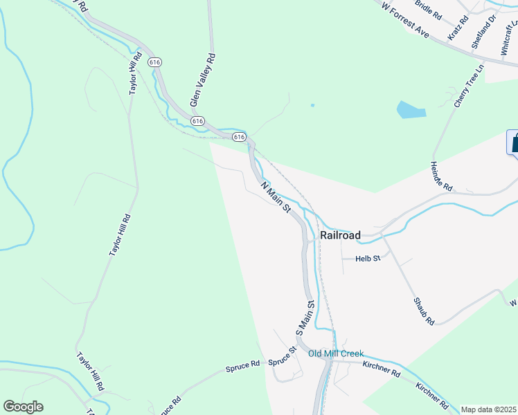 map of restaurants, bars, coffee shops, grocery stores, and more near in Railroad