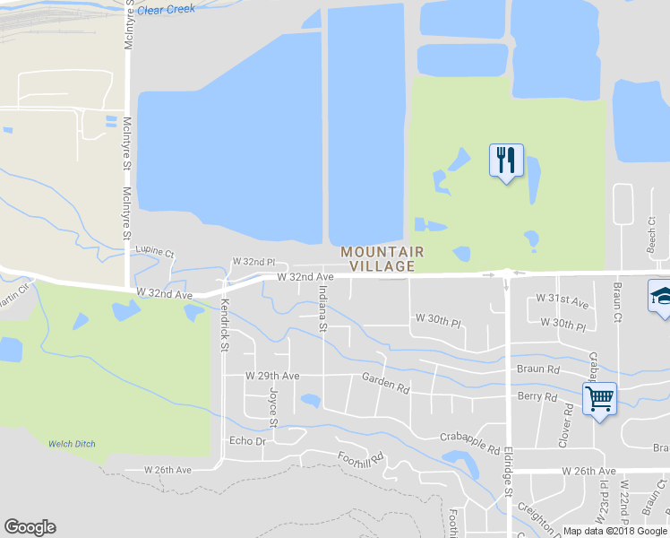map of restaurants, bars, coffee shops, grocery stores, and more near 14764 West 32nd Drive in Golden