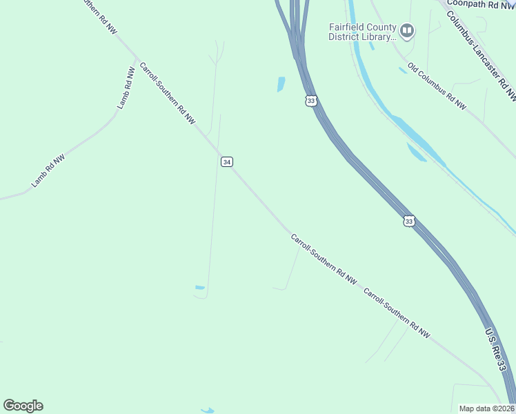 map of restaurants, bars, coffee shops, grocery stores, and more near 2291 Carroll-Southern Road Northwest in Carroll