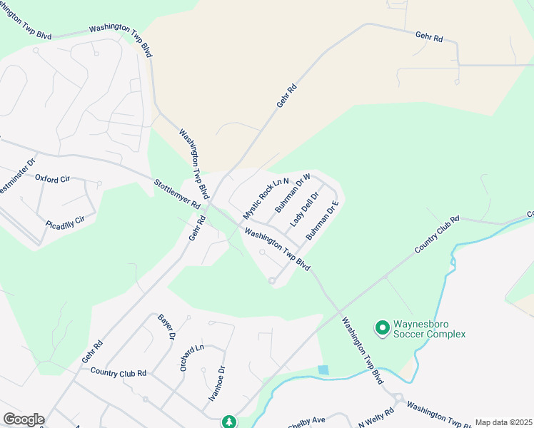 map of restaurants, bars, coffee shops, grocery stores, and more near 11549 Buhrman Drive West in Waynesboro