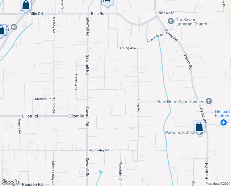 map of restaurants, bars, coffee shops, grocery stores, and more near 1606 Sylvan Way in Paradise