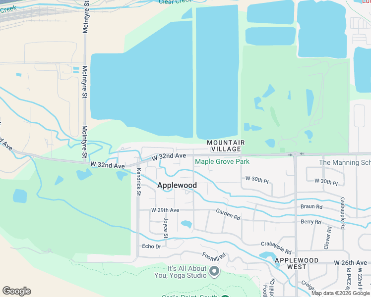 map of restaurants, bars, coffee shops, grocery stores, and more near 14874 West 32nd Drive in Golden