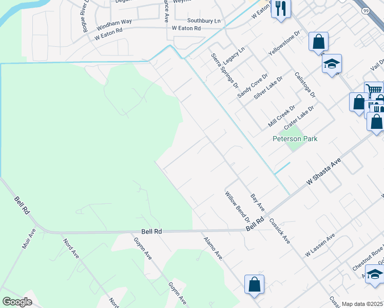 map of restaurants, bars, coffee shops, grocery stores, and more near 768 La Force Court in Chico