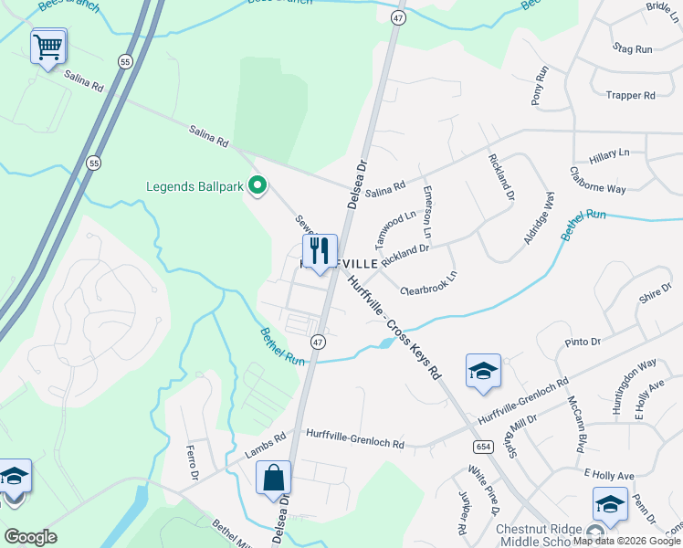 map of restaurants, bars, coffee shops, grocery stores, and more near 408 Delsea Drive in Washington Township