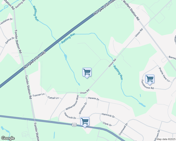 map of restaurants, bars, coffee shops, grocery stores, and more near 113 Stoneham Way in Mickleton