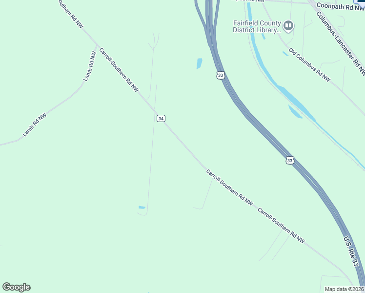 map of restaurants, bars, coffee shops, grocery stores, and more near 2291 Carroll-Southern Road Northwest in Carroll