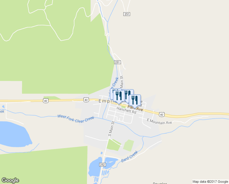 map of restaurants, bars, coffee shops, grocery stores, and more near 83 Sunny Ave in Empire