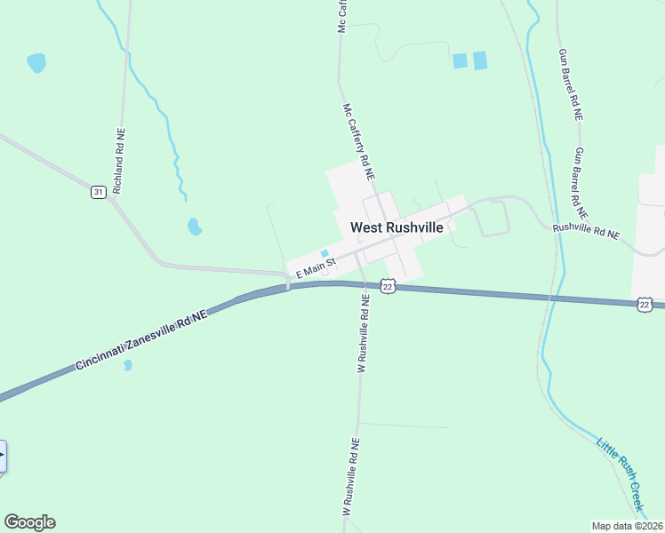 map of restaurants, bars, coffee shops, grocery stores, and more near 7489 Main Street in Rushville