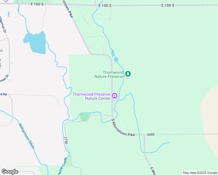 map of restaurants, bars, coffee shops, grocery stores, and more near 1658 South Morristown Pike in Greenfield
