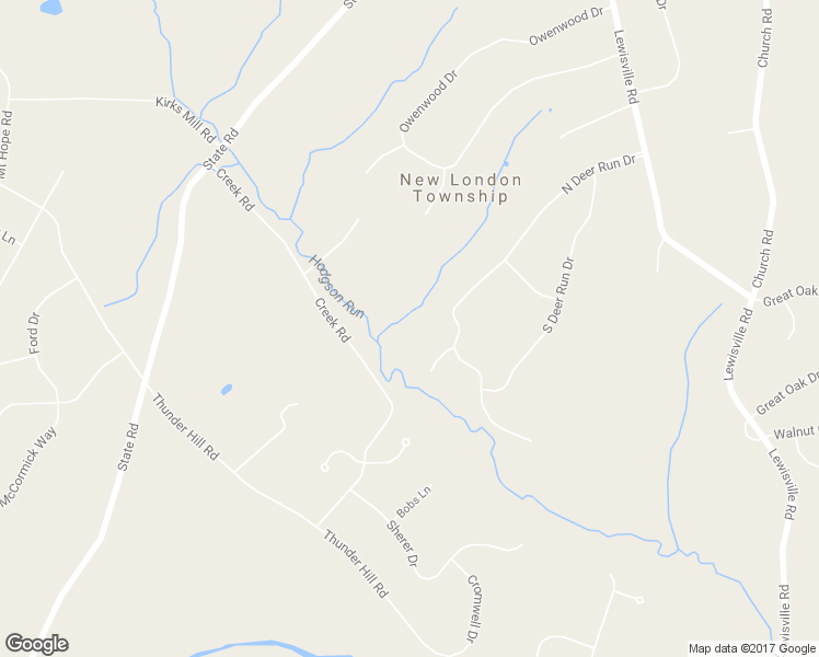 map of restaurants, bars, coffee shops, grocery stores, and more near 190 Creek Road in Lincoln University