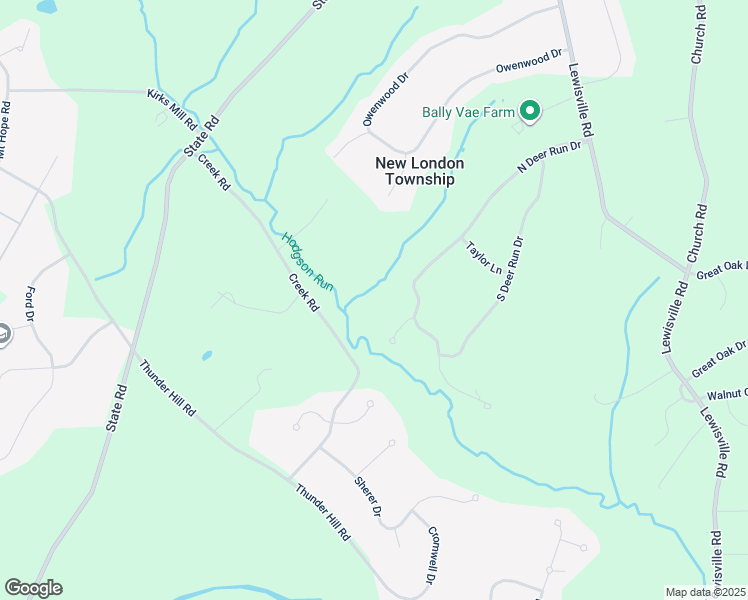 map of restaurants, bars, coffee shops, grocery stores, and more near 190 Creek Road in Lincoln University