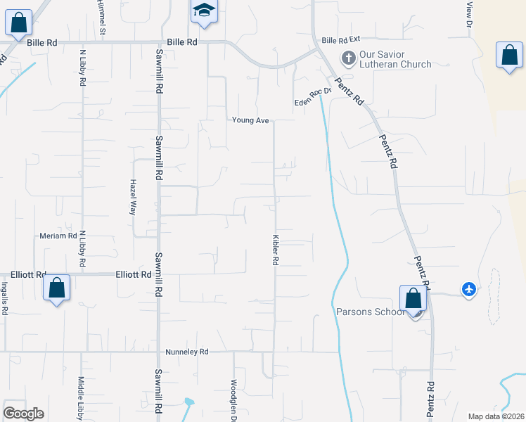 map of restaurants, bars, coffee shops, grocery stores, and more near 1650 Log Cabin Lane in Paradise