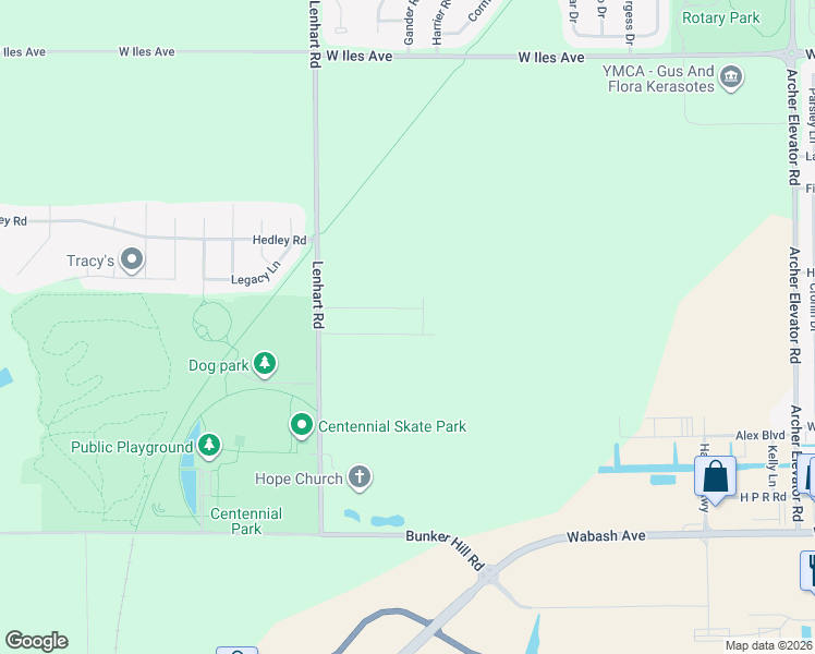 map of restaurants, bars, coffee shops, grocery stores, and more near 2600 Lenhart Road in Springfield