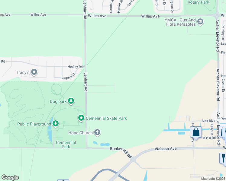map of restaurants, bars, coffee shops, grocery stores, and more near 2600 Lenhart Road in Springfield