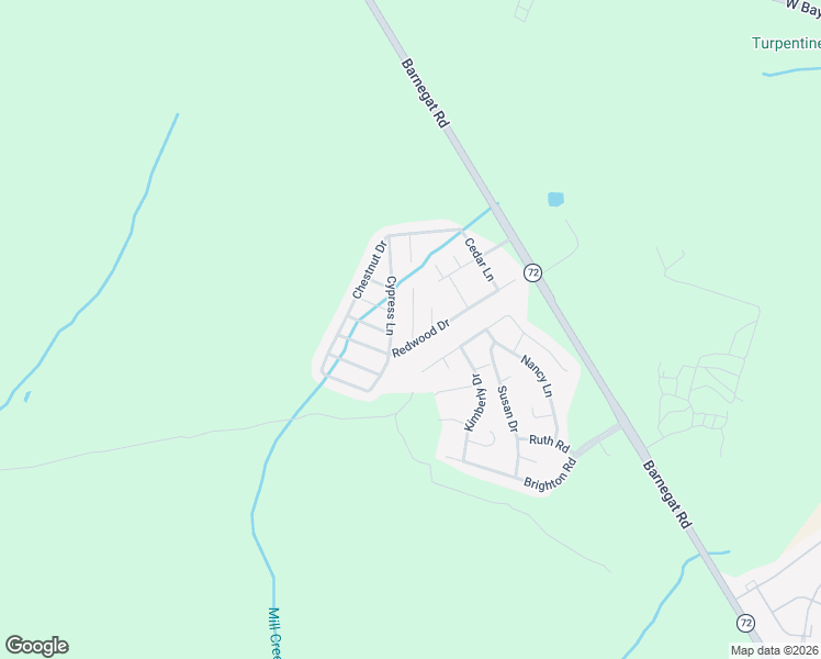 map of restaurants, bars, coffee shops, grocery stores, and more near 103 Fir Lane in Barnegat Township