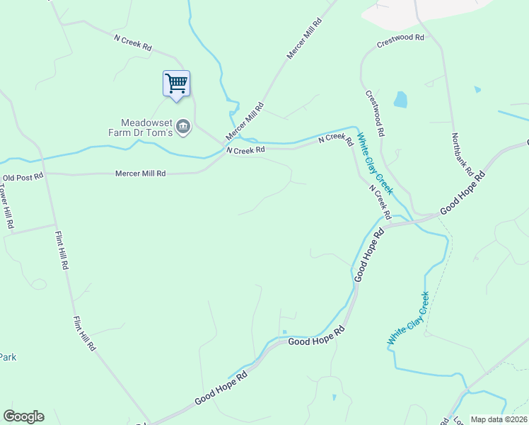 map of restaurants, bars, coffee shops, grocery stores, and more near 121 Stoney Ridge Road in Landenberg