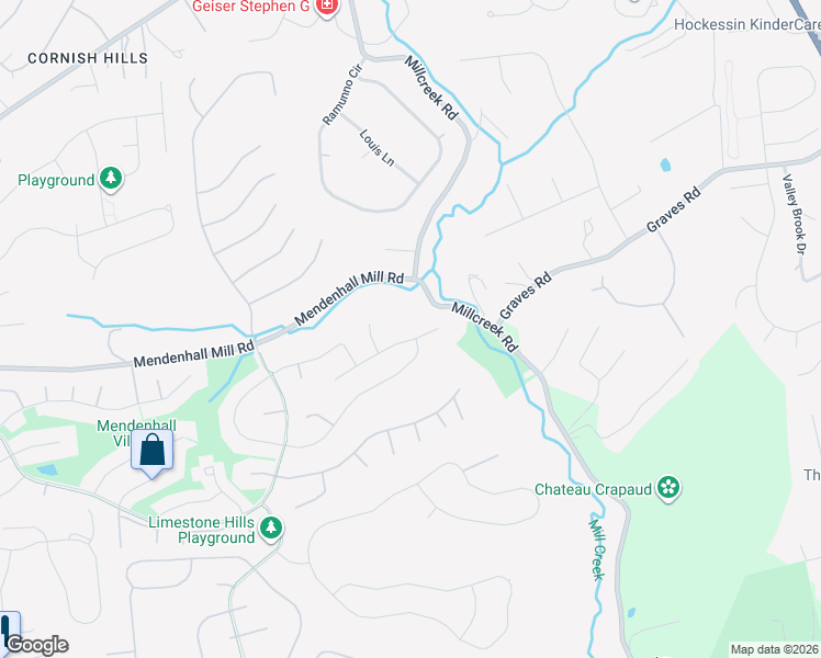 map of restaurants, bars, coffee shops, grocery stores, and more near 22 Pine Grove Lane in Hockessin