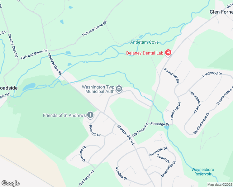 map of restaurants, bars, coffee shops, grocery stores, and more near 11351 Brookdale Drive in Waynesboro