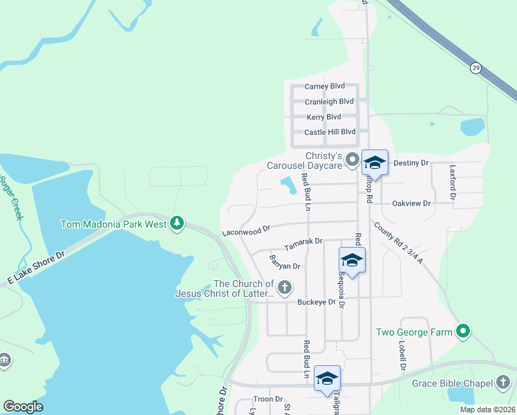 map of restaurants, bars, coffee shops, grocery stores, and more near 53 White Birch Road in Springfield