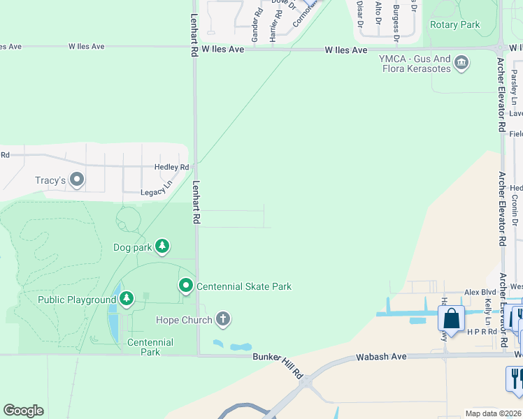 map of restaurants, bars, coffee shops, grocery stores, and more near 2600 Lenhart Road in Springfield