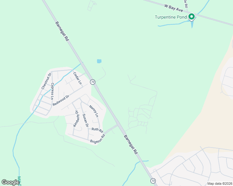 map of restaurants, bars, coffee shops, grocery stores, and more near 80 New Jersey 72 in Barnegat Township
